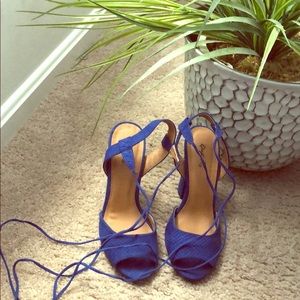 Cute & Comfy Royal Blue Block Heel Sandals